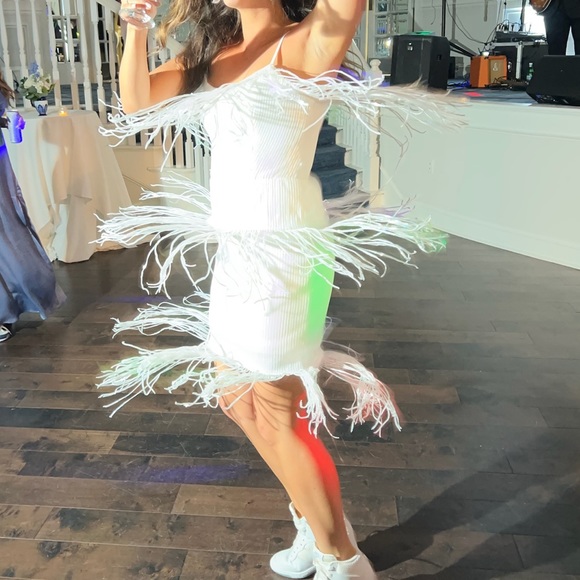 White Sequin Roxy Flapper Dress - Picture 3 of 3